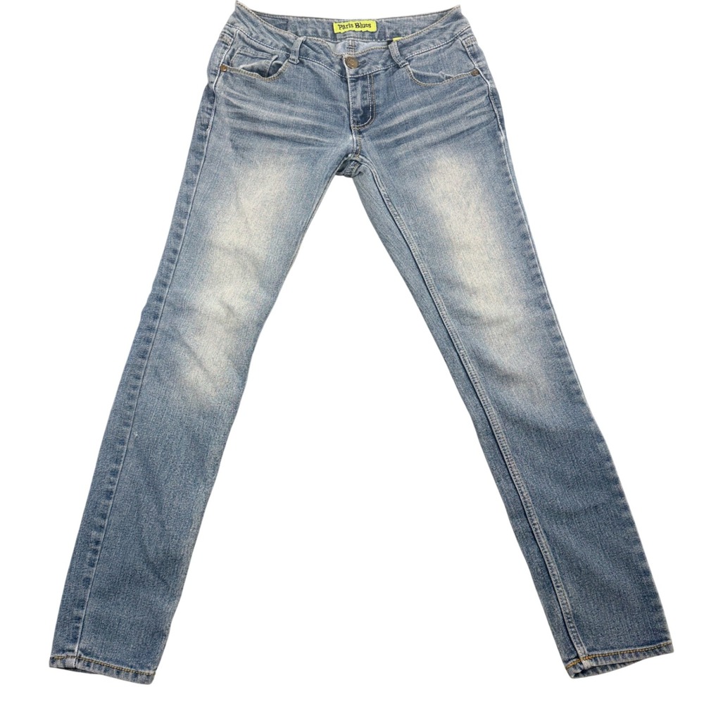 Paris Blues Womens Skinny Jeans Light Wash Blue Denim Size‎ 5 29x29